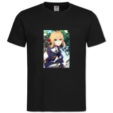 TViolet Evergarden Waiting -shirt with Print Violet Evergarden Waiting - 2XL black