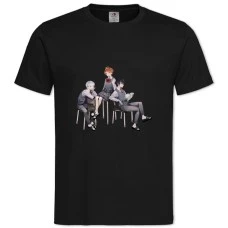 TThe Promised Neverland Heroes Print -shirt with Print The Promised Neverland Heroes Print - 2XL black