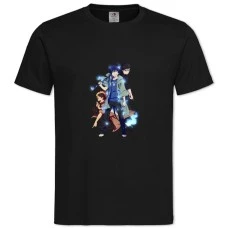 TBlue Exorcist Heroes -shirt with Print Blue Exorcist Heroes - 2XL black