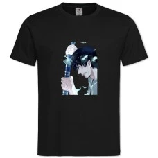 TBlue Exorcist Sword Print -shirt with Print Blue Exorcist Sword Print - 2XL black