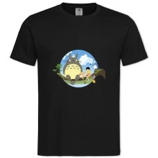 TTonari No Totoro Funny Heroes -shirt with Print Tonari No Totoro Funny Heroes - 2XL black
