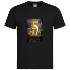Футболка с принтом 9 Девять 5 - 2XL черная