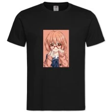 TBeyond The Boundary Kuriyama Mirai -shirt with Print Beyond The Boundary Kuriyama Mirai - 2XL black