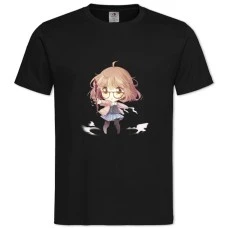 TBeyond The Boundary Little Kuriyama Mirai -shirt with Print Beyond The Boundary Little Kuriyama Mirai - 2XL black