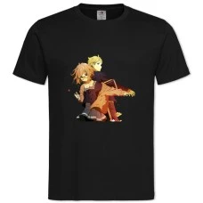 TBeyond The Boundary Akihito With Kuriyama -shirt with Print Beyond The Boundary Akihito With Kuriyama - 2XL black