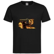 TThe Hunger Games Katniss Everdeen Fire Logo -shirt with Print The Hunger Games Katniss Everdeen Fire Logo - 2XL black