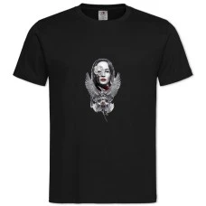 TThe Hunger Games Katniss Everdeen Art -shirt with Print The Hunger Games Katniss Everdeen Art - 2XL black