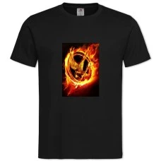 TThe Hunger Games Fire Sign -shirt with Print The Hunger Games Fire Sign - 2XL black