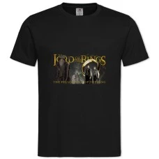 TThe Lord Of The Rings Heroes Logo -shirt with Print The Lord Of The Rings Heroes Logo - 2XL black
