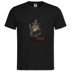 TThe Lord Of The Rings I Want You For An Adventure -shirt with Print The Lord Of The Rings I Want You For An Adventure - 2XL black
