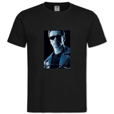 TThe Terminator Arnold Schwarzenegger -shirt with Print The Terminator Arnold Schwarzenegger - 2XL black