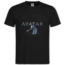 Футболка с принтом Аватар Логотип Нейтири - 2XL черная