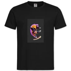 TX-Men Wolverine Cute Art -shirt with Print X-Men Wolverine Cute Art - 2XL black