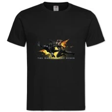 Футболка с принтом Тёмный Рыцарь Битва - 2XL черная