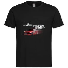 Футболка с принтом Форсаж Красная Машина - 2XL черная