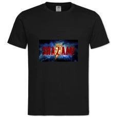 Футболка з принтом Шазам Класний Логотип - 2XL чорна