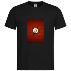Футболка с принтом Флеш Логотип - 2XL черная