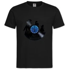 TAlice In Wonderland Clock -shirt with Print Alice In Wonderland Clock - 2XL black