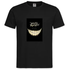 TAlice In Wonderland We Are All Mad Here Smile -shirt with Print Alice In Wonderland We Are All Mad Here Smile - 2XL black