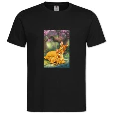 TBambi With Mother -shirt with Print Bambi With Mother - 2XL black