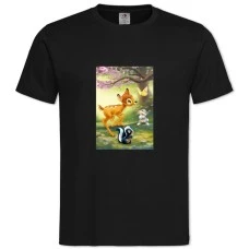 TBambi With Animals -shirt with Print Bambi With Animals - 2XL black