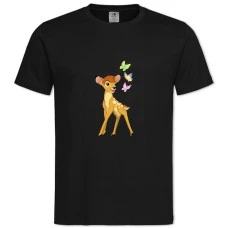 TBambi With Butterfly -shirt with Print Bambi With Butterfly - 2XL black