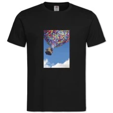 TUp Flying House -shirt with Print Up Flying House - 2XL black