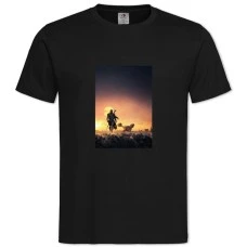 TThe Mandalorian Theme -shirt with Print The Mandalorian Theme - 2XL black