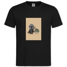 TThe Mandalorian Art Heroes -shirt with Print The Mandalorian Art Heroes - 2XL black
