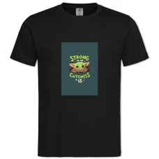 TThe Mandalorian Strong Cuteness -shirt with Print The Mandalorian Strong Cuteness - 2XL black