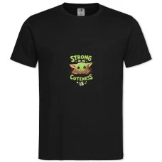 TThe Mandalorian Strong Cuteness Print -shirt with Print The Mandalorian Strong Cuteness Print - 2XL black