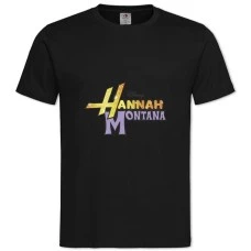 Футболка с принтом Ханна Монтана Логотип - 2XL черная
