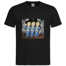 Футболка з принтом Фоллаут Триплет - 2XL чорна
