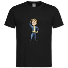 Футболка з принтом Фоллаут Герой - 2XL чорна