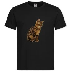 TCat Sits -shirt with Print Cat Sits - 2XL black
