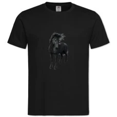 TBeautiful Black Horse -shirt with Print Beautiful Black Horse - 2XL black