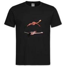 TTwo Flamingos Fly -shirt with Print Two Flamingos Fly - 2XL black