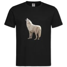 TWhite Wolf Howls -shirt with Print White Wolf Howls - 2XL black
