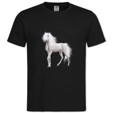 TWhite Unicorn -shirt with Print White Unicorn - 2XL black