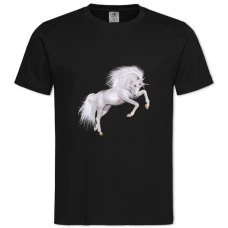 TWhite Unicorn Jumps -shirt with Print White Unicorn Jumps - 2XL black
