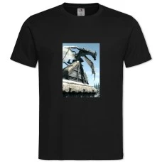 TThe Elder Scrolls Big Dragon Print -shirt with Print The Elder Scrolls Big Dragon Print - 2XL black