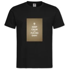 TThe Elder Scrolls Keep Calm And Fus Ro Dah -shirt with Print The Elder Scrolls Keep Calm And Fus Ro Dah - 2XL black