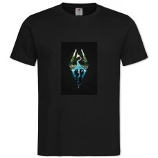 TThe Elder Scrolls Skyrim Logo Print -shirt with Print The Elder Scrolls Skyrim Logo Print - 2XL black