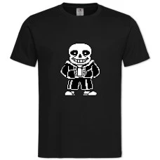 TUndertale Sans Hero -shirt with Print Undertale Sans Hero - 2XL black