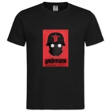 TWolfenstein Theme -shirt with Print Wolfenstein Theme - 2XL black
