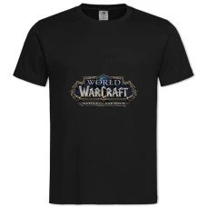 TWorld Of Warcraft Logo -shirt with Print World Of Warcraft Logo - 2XL black