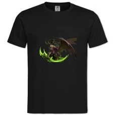 TWorld Of Warcraft Illidan Stormrage Hero -shirt with Print World Of Warcraft Illidan Stormrage Hero - 2XL black