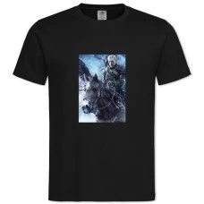 TThe Witcher Hero Geralt Of Rivia -shirt with Print The Witcher Hero Geralt Of Rivia - 2XL black