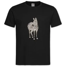 TZebra Stands -shirt with Print Zebra Stands - 2XL black