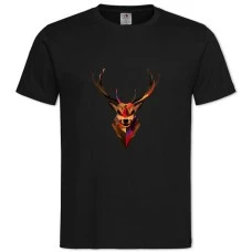TArt Head Of Dear -shirt with Print Art Head Of Dear - 2XL black